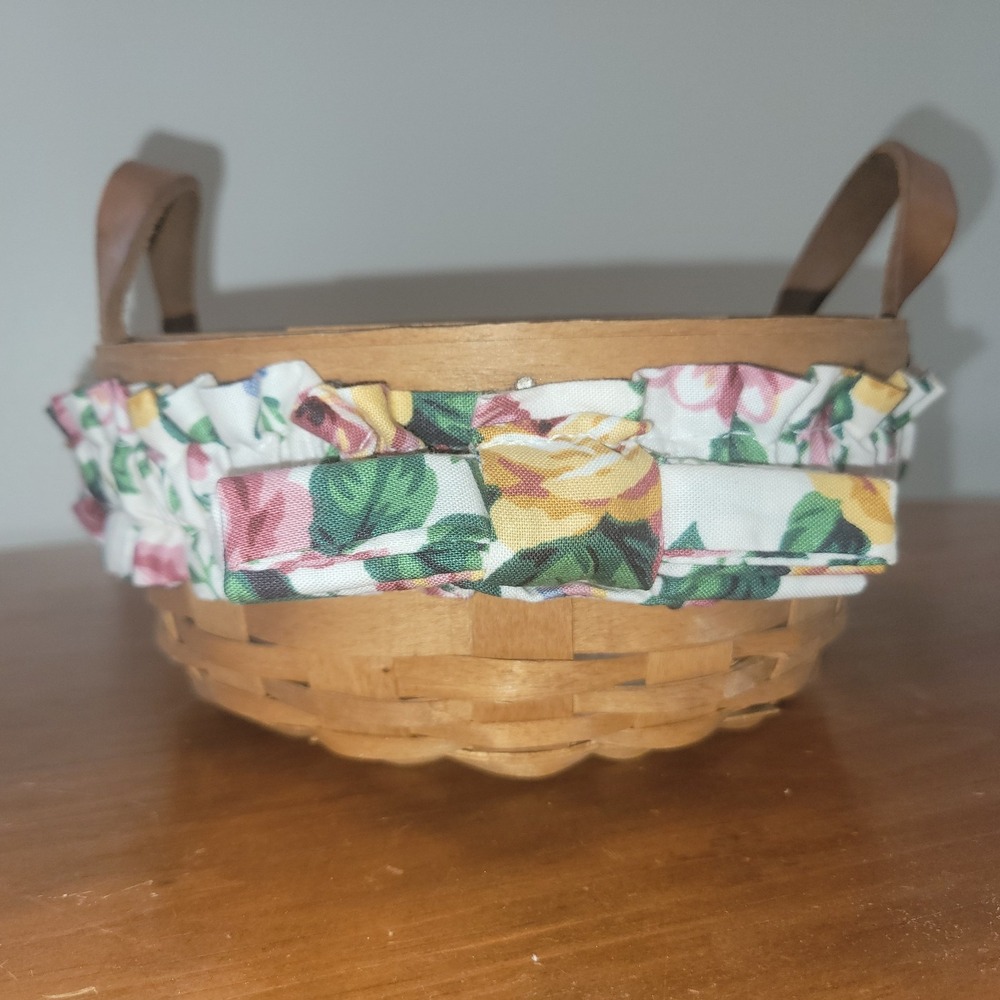 Longaberger Button Basket - Leather Handles‎ - 1998